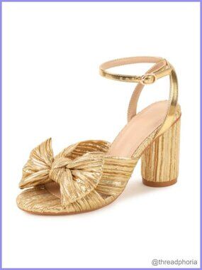 IDIFU Women's Bow Knot Heeled Sandals Chunky High Heels